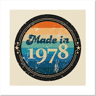 Retro Vintage Made In 1978 Posters and Art